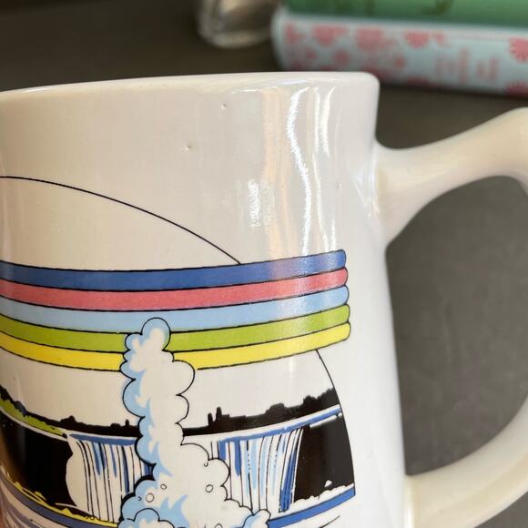 Vintage Niagara Falls Mug Rainbow Boat Mist RSS - Picture 9 of 11